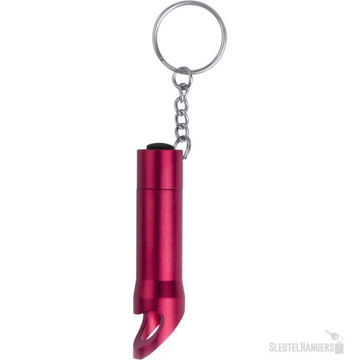 Zaklamp Sleutelhanger Met Opener Rood