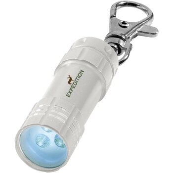 Sleutelhanger zaklamp met 3 led lampjes Zilver Sleutelhanger zaklamp met 3 led lampjes Zilver