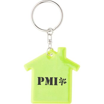 Huisvormige Reflecterende Sleutelhanger Geel Huisvormige Reflecterende Sleutelhanger Geel