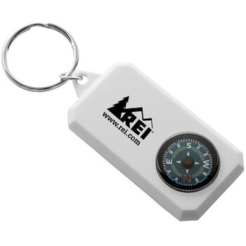Kleine Sleutelhanger Met Kompas Wit Kleine Sleutelhanger Met Kompas Wit