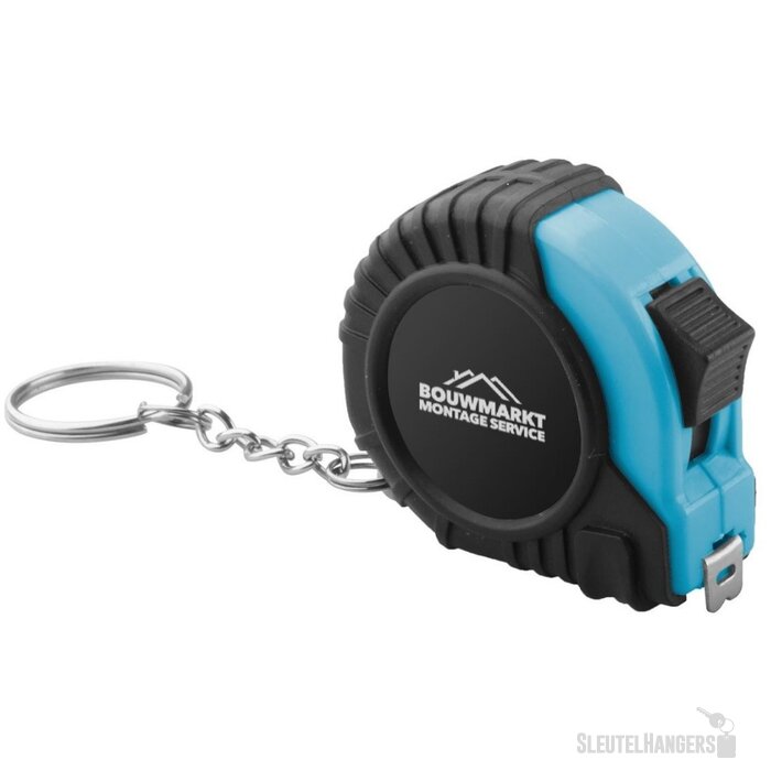 Sleutelhanger met 2m rolband Zwart