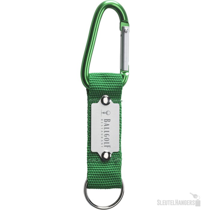 Karabijnhaak Met Koord En Sleutelring Groen