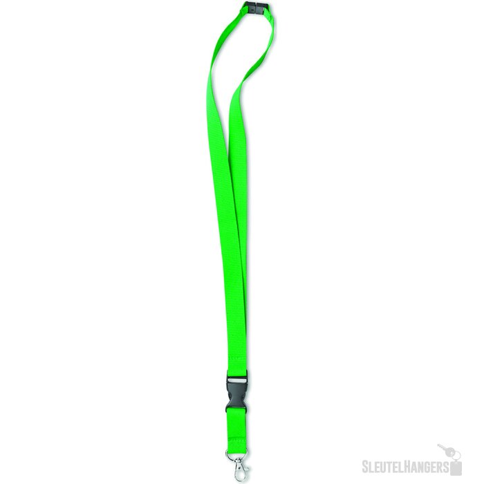 Lanyard, metalen haak. 20 mm Lany groen