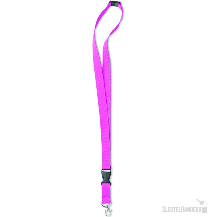 Lanyard, metalen haak. 20 mm Lany fuchsia