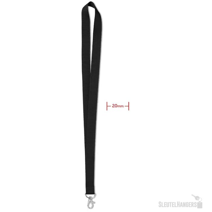 Lanyard 20 mm Simple lany Zwart