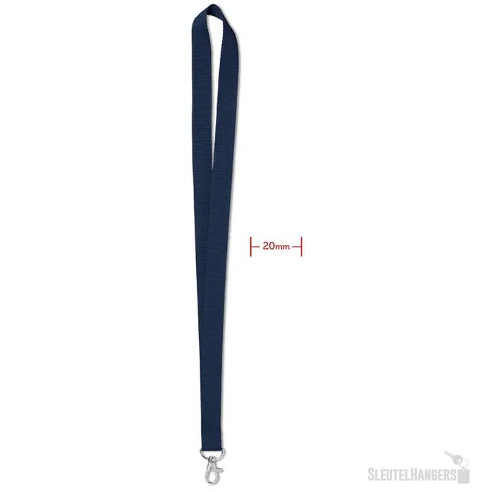 Lanyard 20 mm Simple lany Blauw