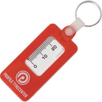 Sleutelhanger bandenprofiel meter rood Sleutelhanger bandenprofiel meter rood