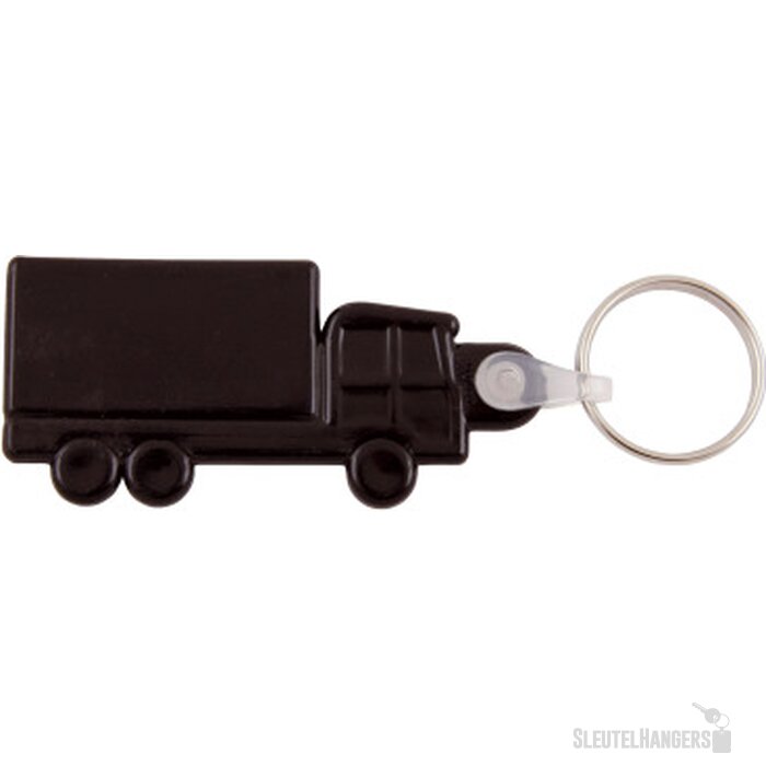 Kunststof sleutelhanger Truck zwart
