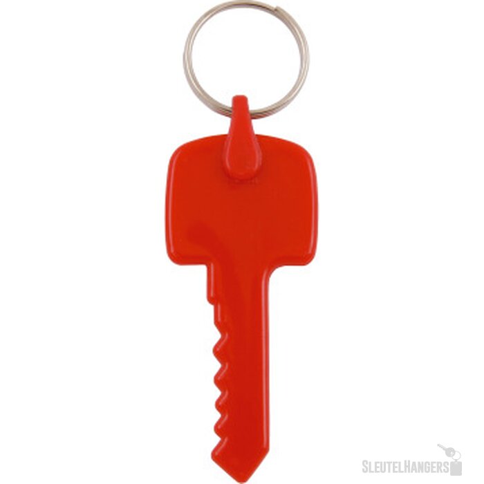 Kunststof sleutelhanger Sleutel rood