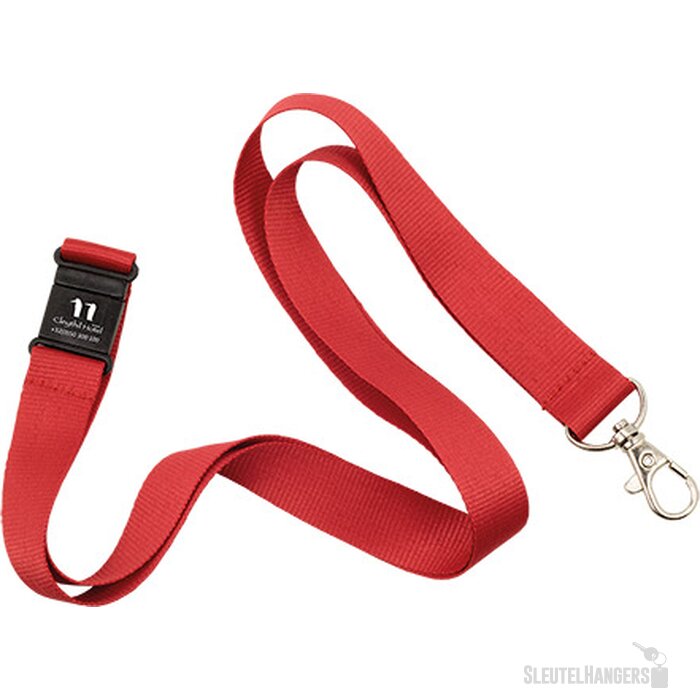 Polyester lanyard 50x2 cm rood