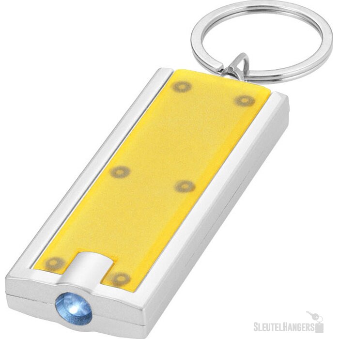 Castor zaklamp met sleutelhanger geel Geel, Zilver