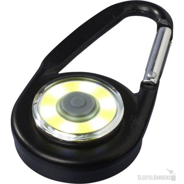 Eye karabijnhaak met COB licht Zwart