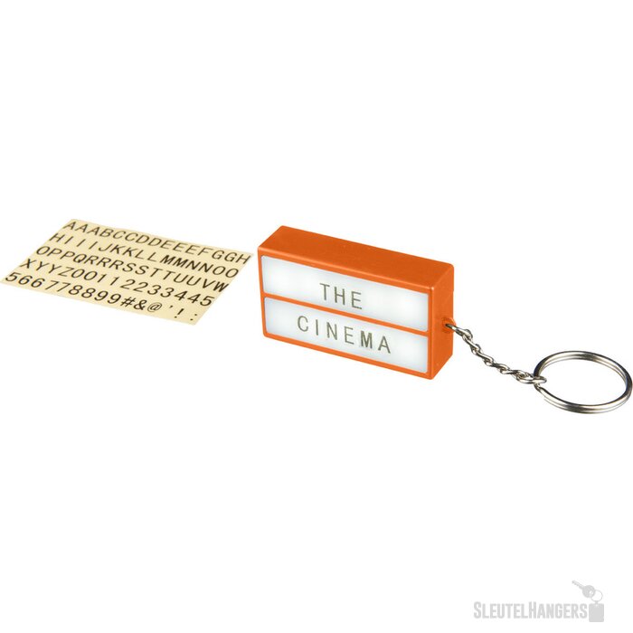 The Cinema lightbox sleutelhanger Oranje