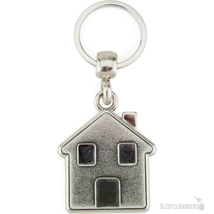 Sleutelhanger huisje metaal