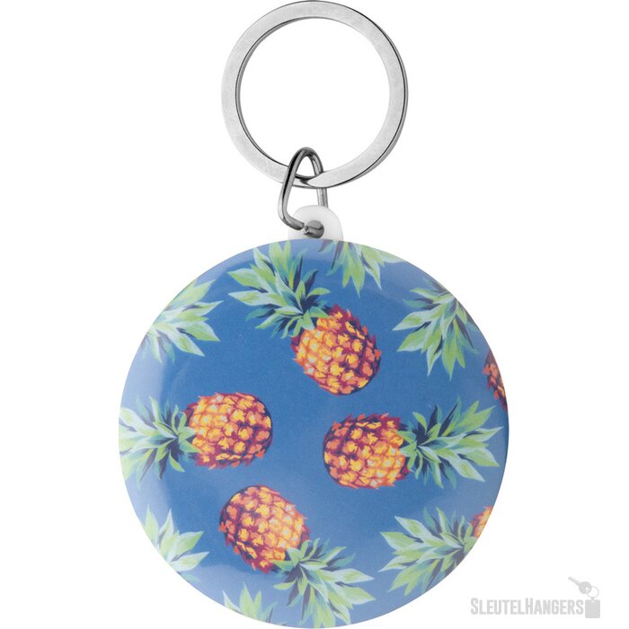 Keybadge Maxi Button Sleutelhanger Met Pin Wit