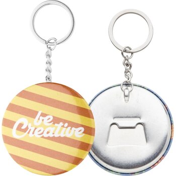 Keybadge Bottle Button Sleutelhanger Met Pin Wit Keybadge Bottle Button Sleutelhanger Met Pin Wit