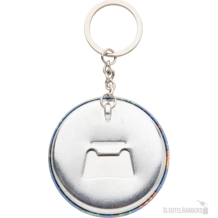 Keybadge Bottle Button Sleutelhanger Met Pin Wit
