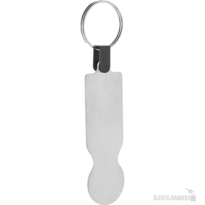 Rvs Sleutelhanger Met Winkelmunt Zilver