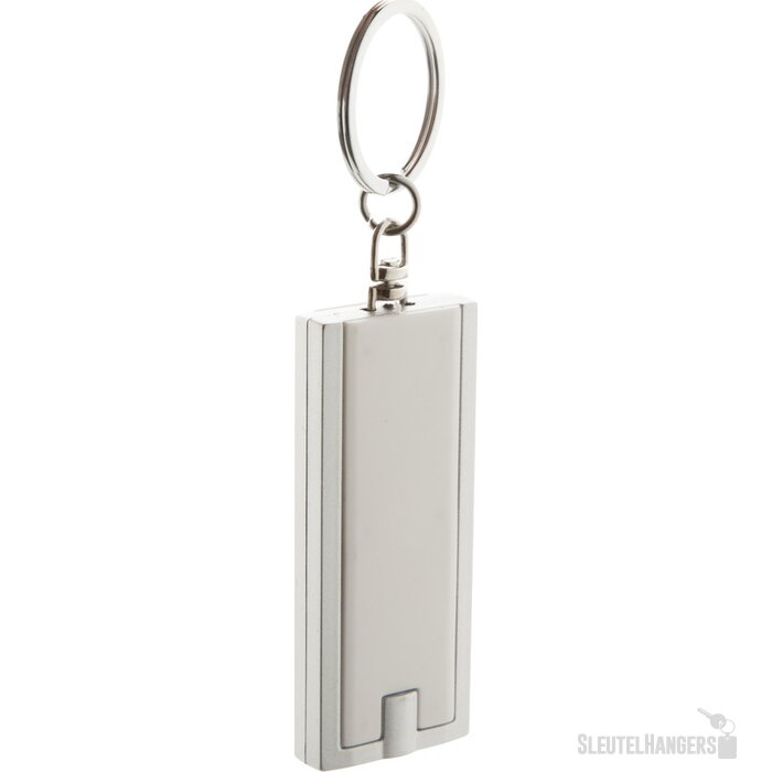 Goedkope sleutelhanger met lampje Wit