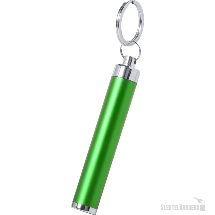 Sleutelhanger lampje met oplichtende gravure Groen