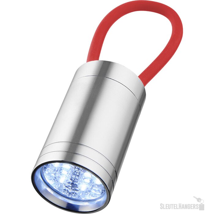 Vela 6-LED zaklamp met gloeibandje Rood