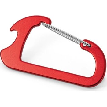Karabijnhaak met flessenopener Rood Karabijnhaak met flessenopener Rood