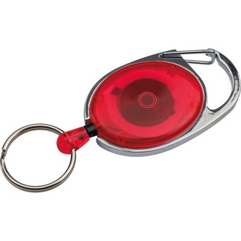 Sleutelhanger karabijnhaak met uittrekbare sleutelring Rood Sleutelhanger karabijnhaak met uittrekbare sleutelring Rood