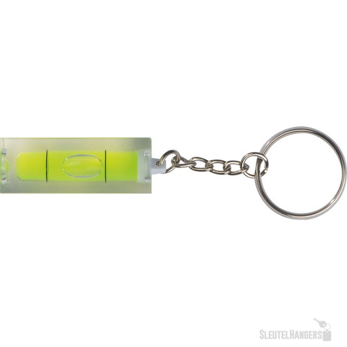 Sleutelhanger met waterpas geel