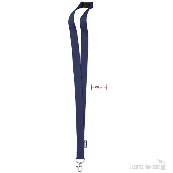 Rpet lanyard Lany rpet Blauw