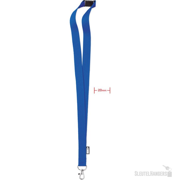 Rpet lanyard Lany rpet royal blauw