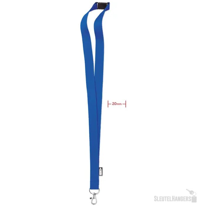 Rpet lanyard Lany rpet Kobaltblauw