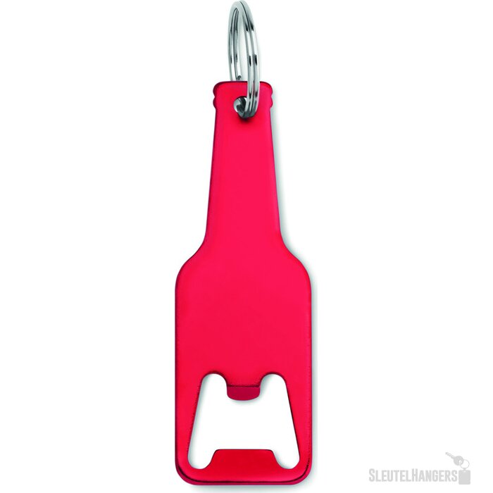 Aluminium sleutelhanger fles Botelia rood