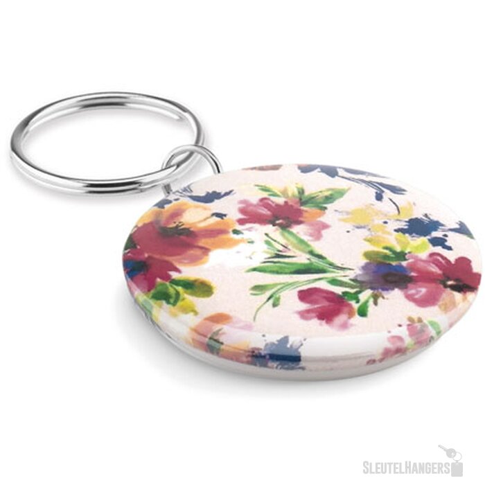 Sleutelhanger, metaal Pin key wit