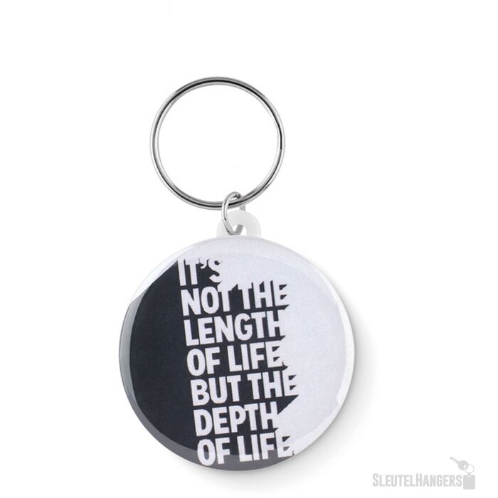 Sleutelhanger, metaal Pin key wit