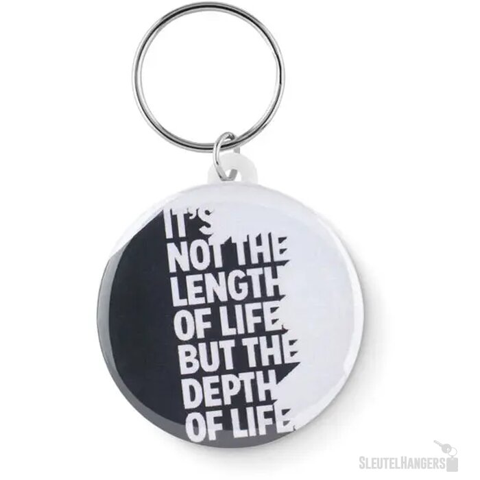 Sleutelhanger, metaal Pin key wit