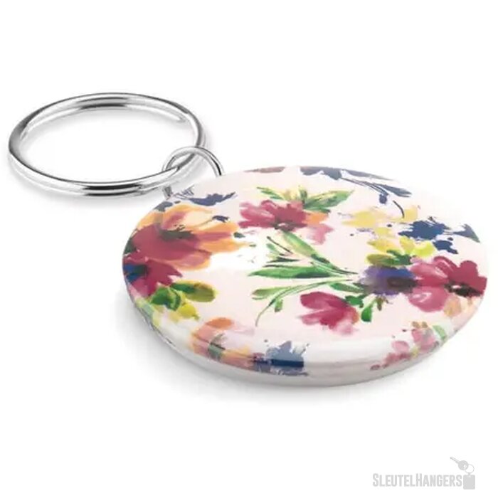 Sleutelhanger, metaal Pin key wit