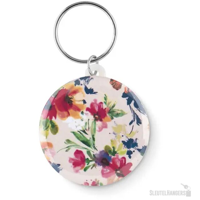 Sleutelhanger, metaal Pin key wit