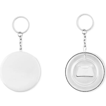 Sleutelhanger opener Pin flask mat zilver