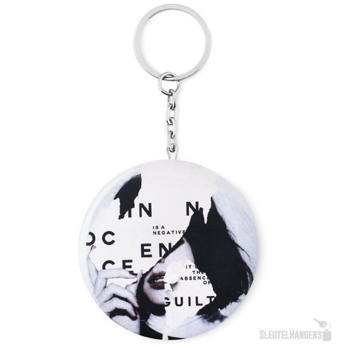 Sleutelhanger opener Pin flask mat zilver