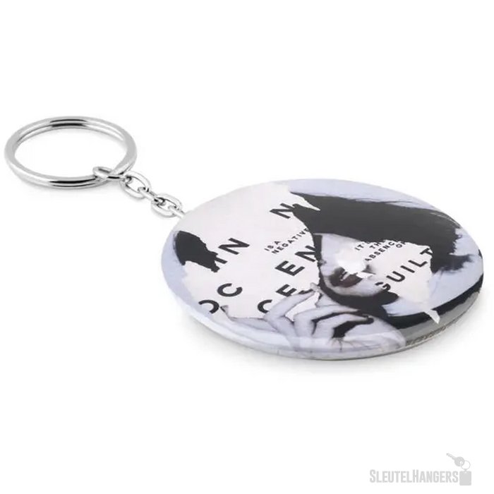 Sleutelhanger opener Pin flask mat zilver