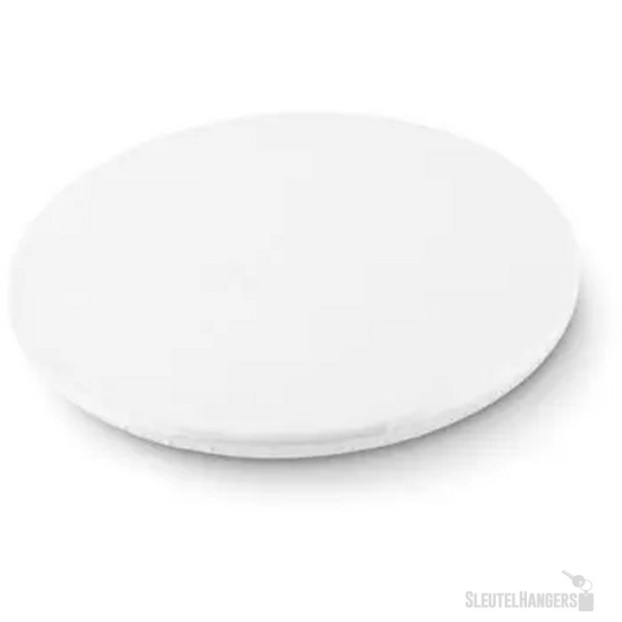 Metalen button Mirror mat zilver