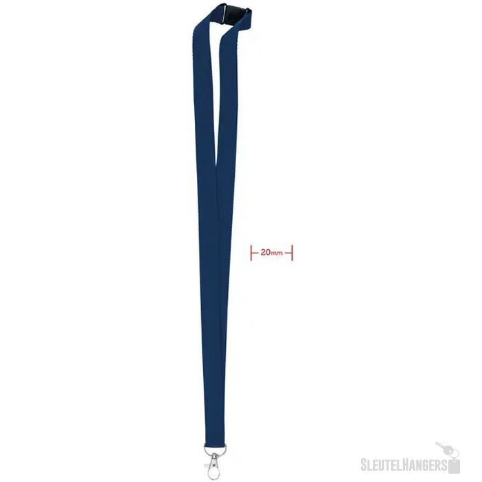 Lanyard, haak en clip. 20 mm Pany Blauw