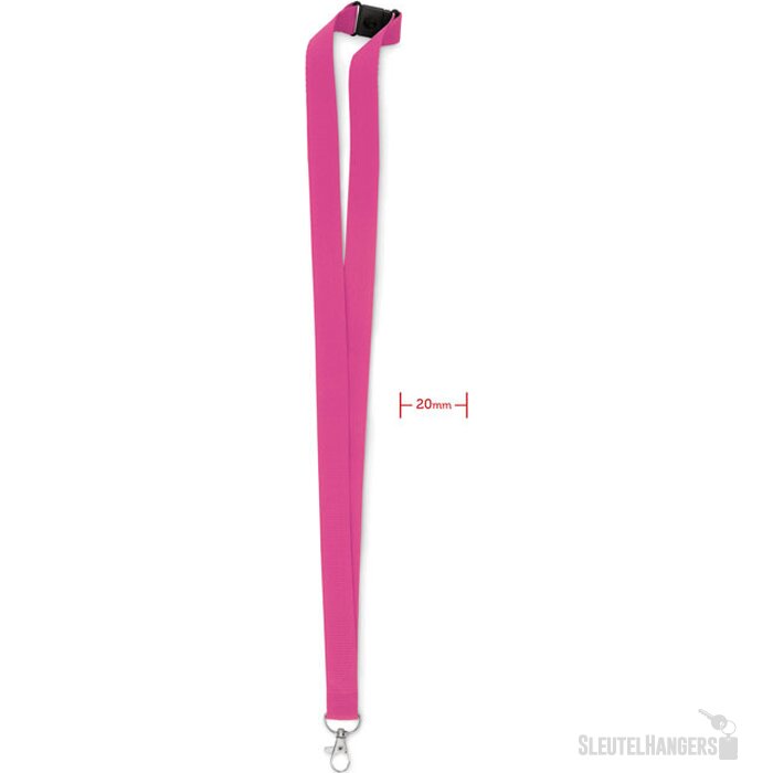 Lanyard, haak en clip. 20 mm Pany Fuchsia