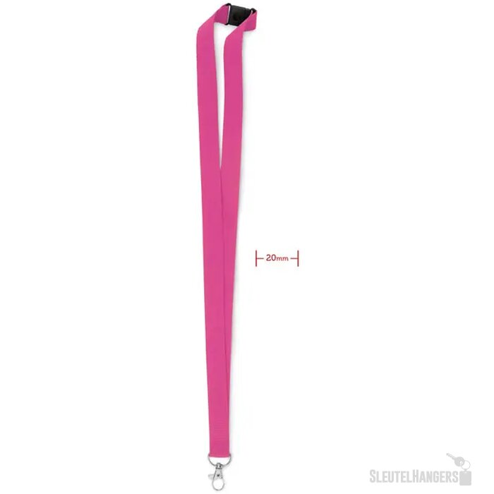 Lanyard, haak en clip. 20 mm Pany Fuchsia