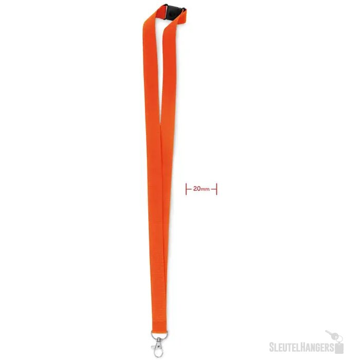Lanyard, haak en clip. 20 mm Pany Oranje