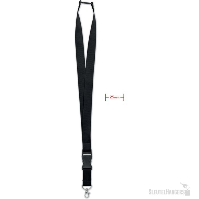 Lanyard 25mm Wide lany zwart