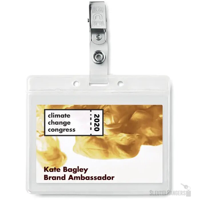 Badge holder pvc Clipbadge transparant