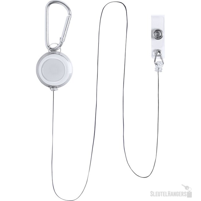 Pashouder Met Karabijnhaak Wit