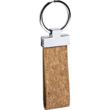 Metalen Sleutelhanger Met Kurk Lus Naturel Metalen Sleutelhanger Met Kurk Lus Naturel