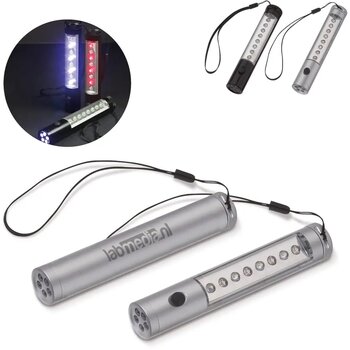 Zaklamp aluminium magneet zilver Zaklamp aluminium magneet zilver
